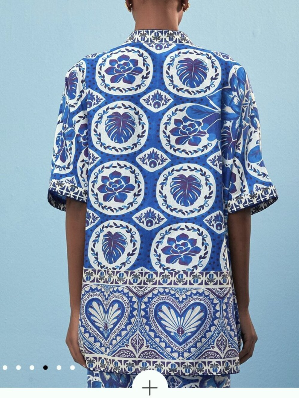 NWOT FARM Rio Mediterranean Tile Dream shirt